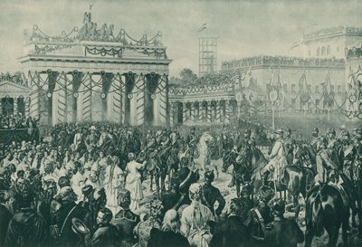 Feiern für Preußens Sieg im Deutsch-Französischen Krieg, Berlin, 16. Juni 1871 von Wilhelm Camphausen